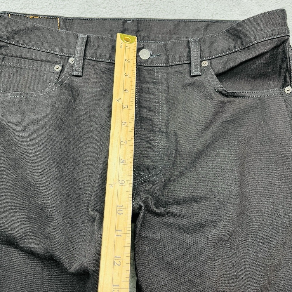 Levi's 501 Button Fly Jeans Mens 36x33 Black Straight Leg Classic Normcore‎ - Picture 5 of 12